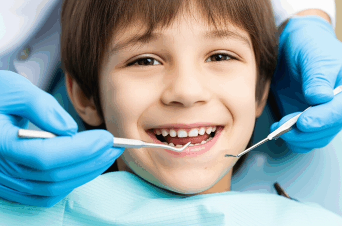 Generate a high-quality, relevant image prompt for an article about: Dental Fluoride for Kids: Safe